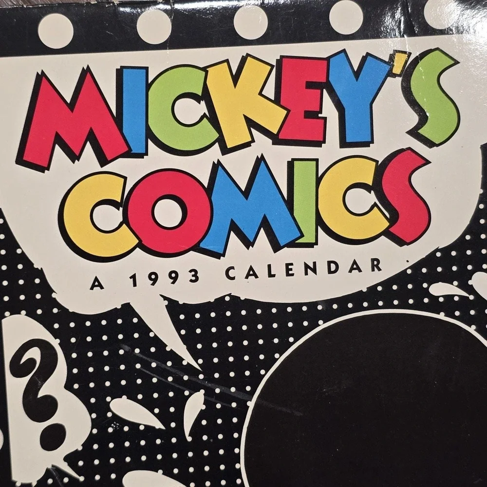 2 Disney Mickey Mouse Minnie Comics Calendar 1990 93 Vintage 12 Frameable Prints